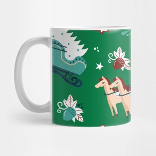 Christmas Tree Sleigh Horses Santa Star Decoration Gift Mug